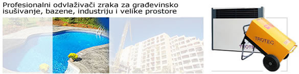 Profesionalni odvlaživači zraka za građevinsko isu&scaron;ivanje